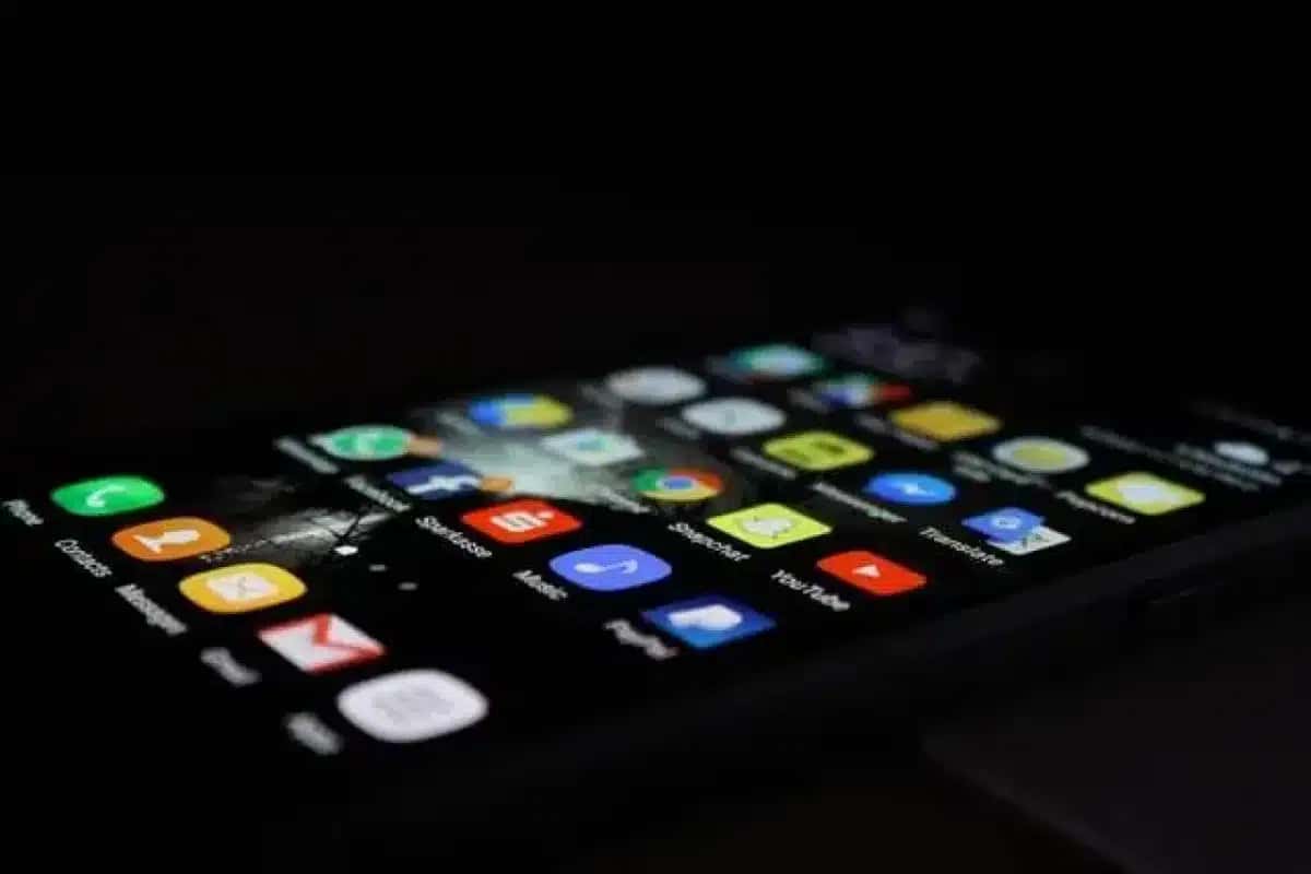 Aplicativos disponíveis em tela de smartphone