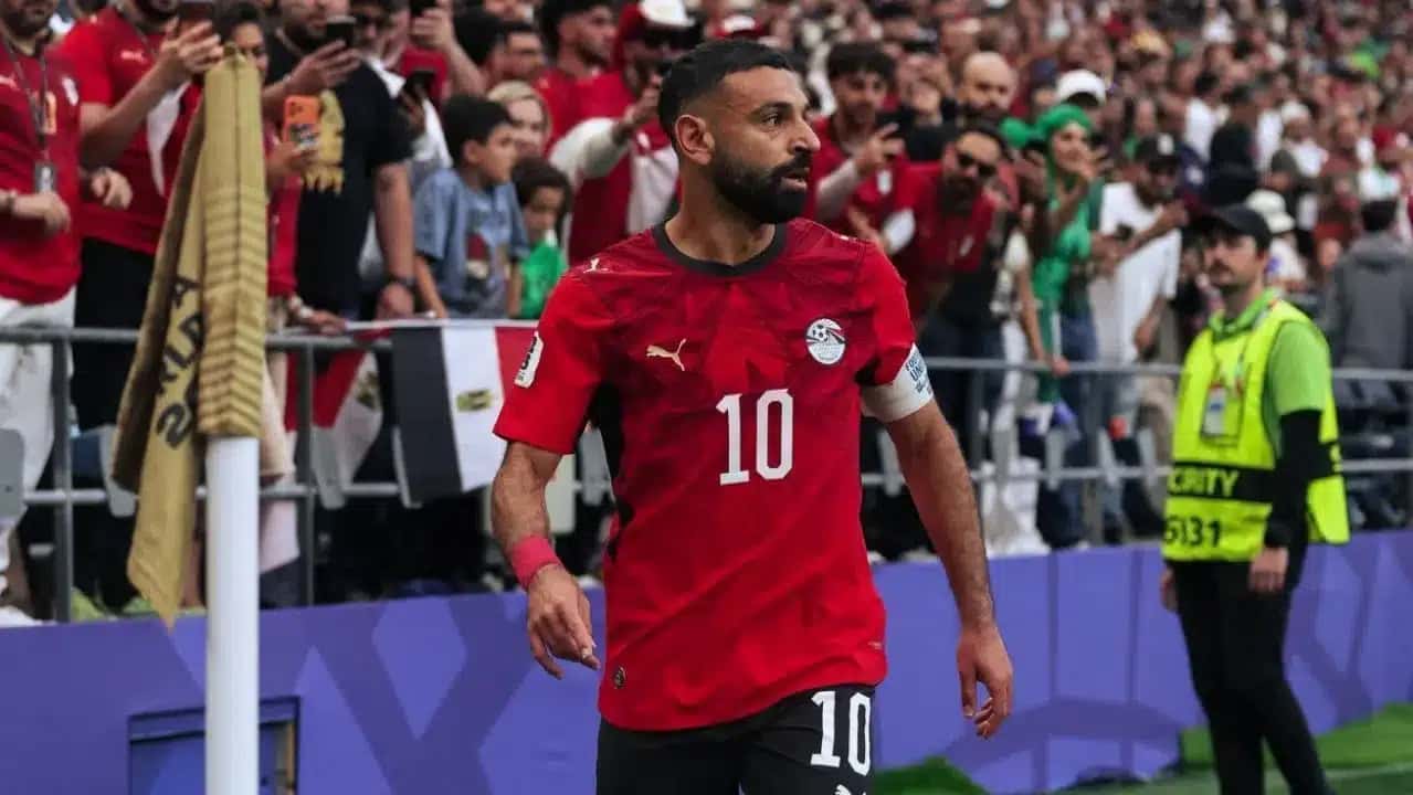 Mohamed Salah, atacante do Egito, em ação na Copa do Mundo