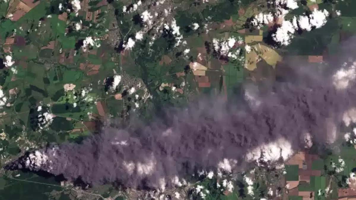 Imagens de satélite mostram as consequências dos ataques de drones aos armazéns da Wildberries na Rússia