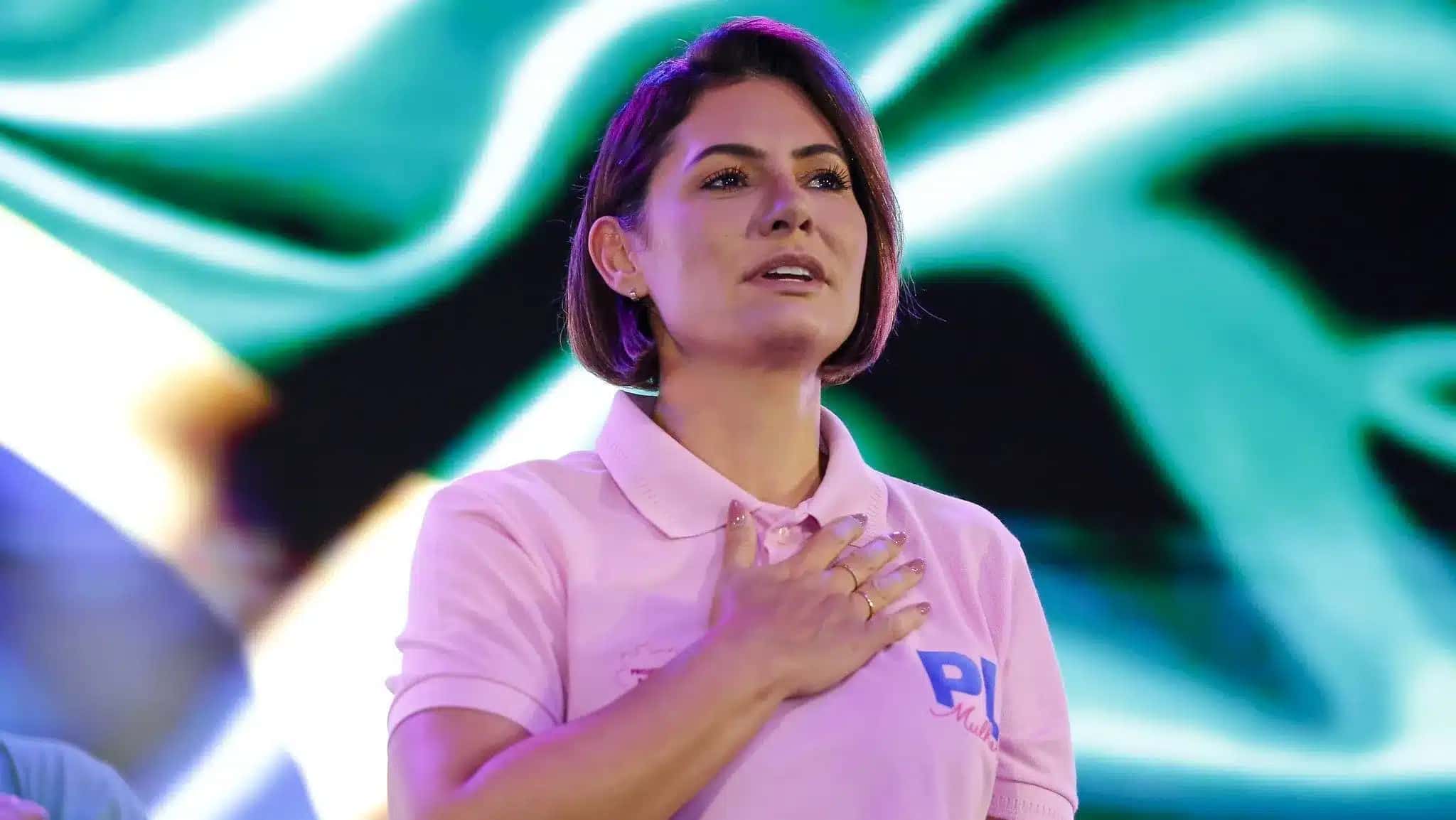 A ex-primeira-dama Michelle Bolsonaro (PL)