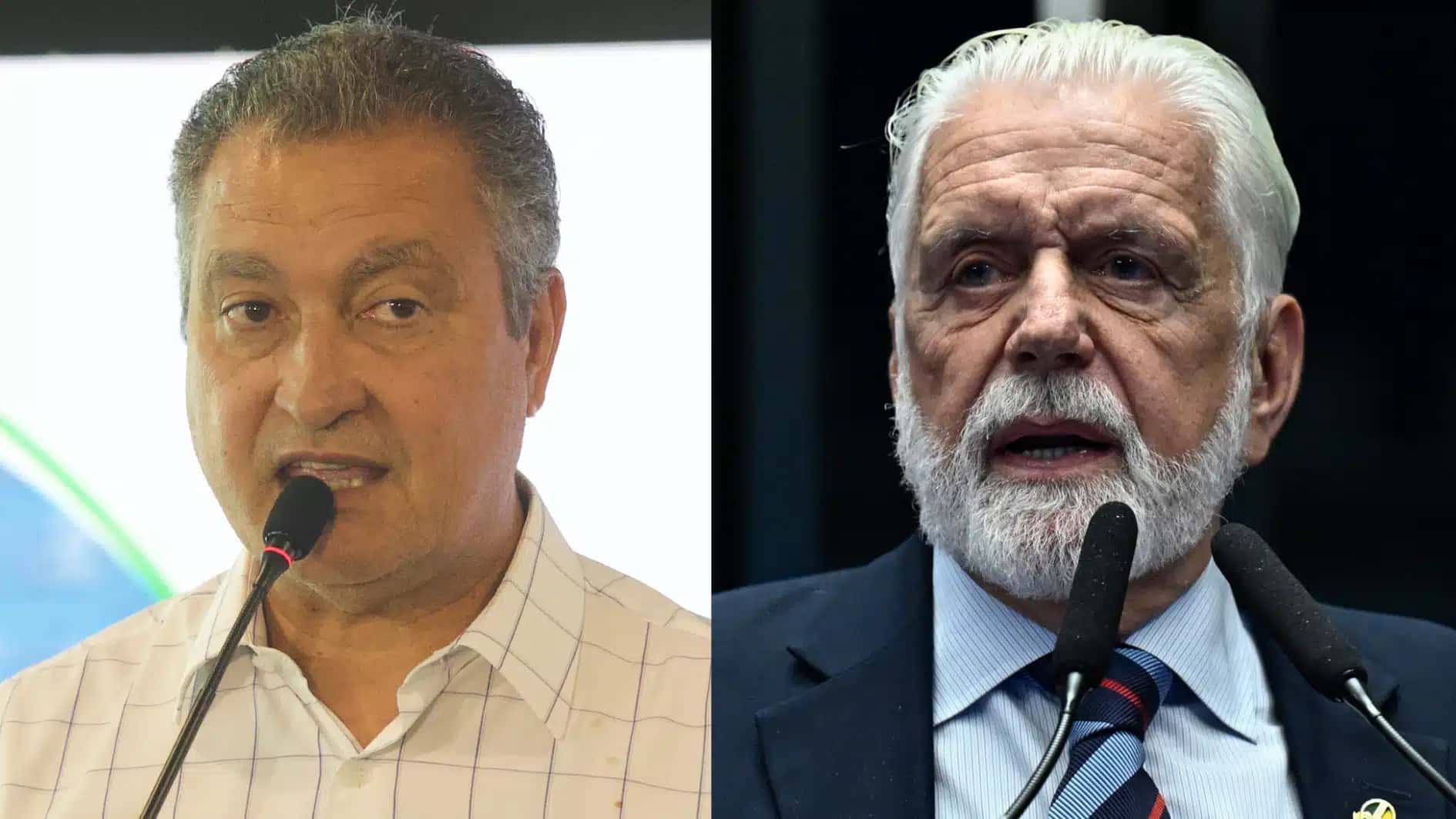 O ministro da Casa Civil, Rui Costa (à esquerda) e o senador Jaques Wagner (à direita)