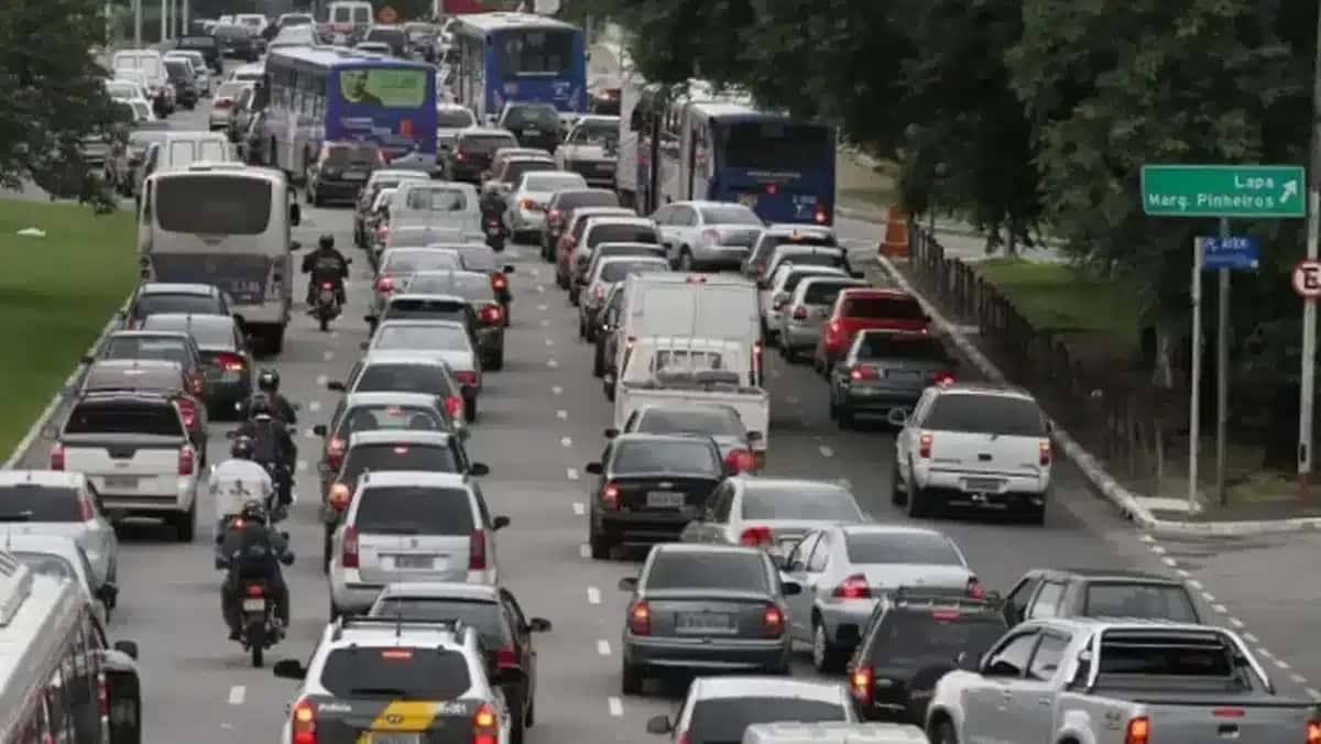 Frota de carros em SP