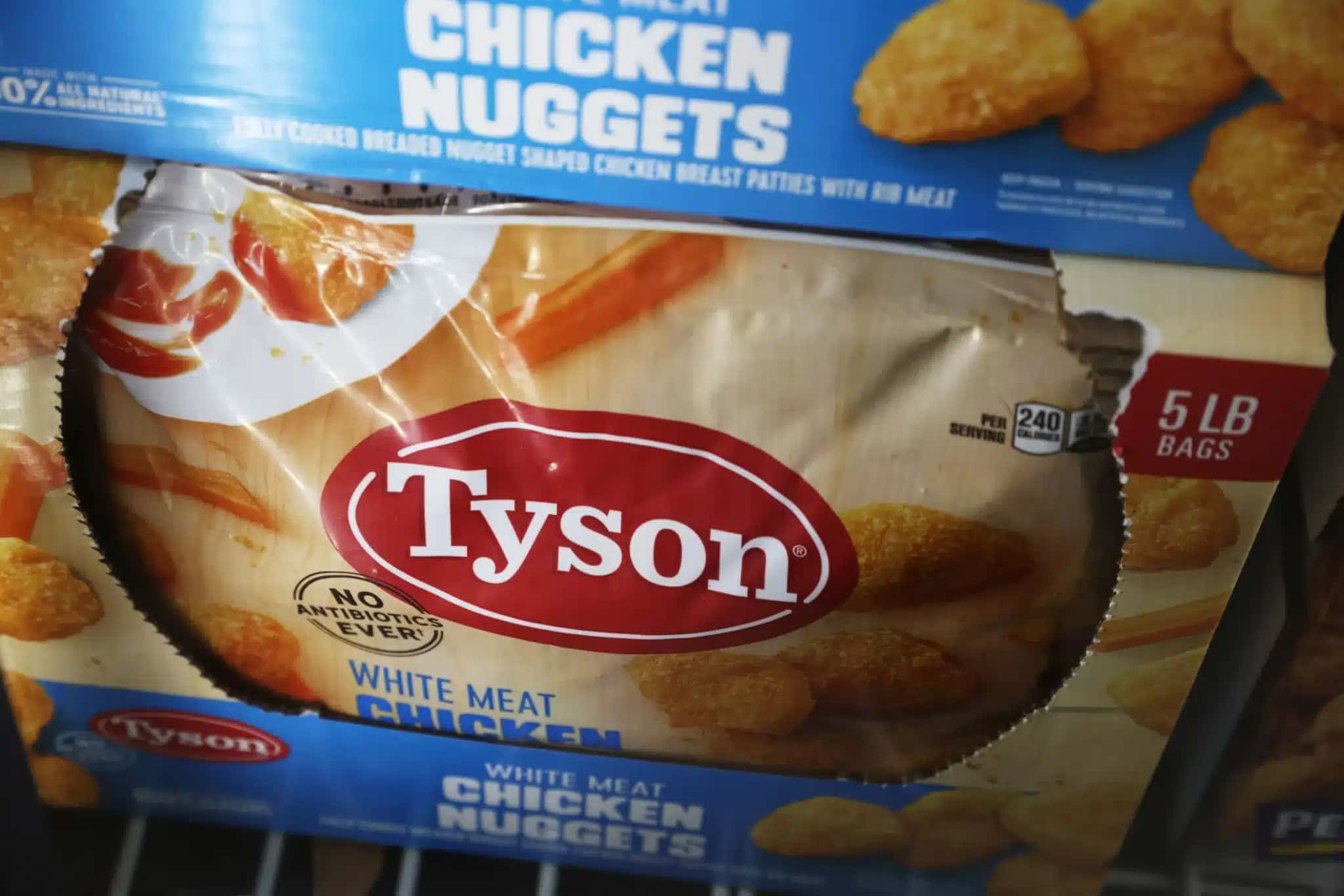 Pacote de nuggets produzido pela Tyson Foods